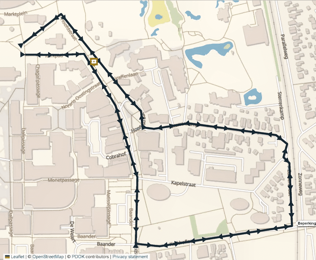 Gouden Pijl route